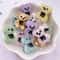 Kawaii Bear Figurines Resin Craft Embellishments Mini Bear Decorations Set 2