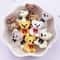 Kawaii Bear Figurines Resin Craft Embellishments Mini Bear Decorations Set 6