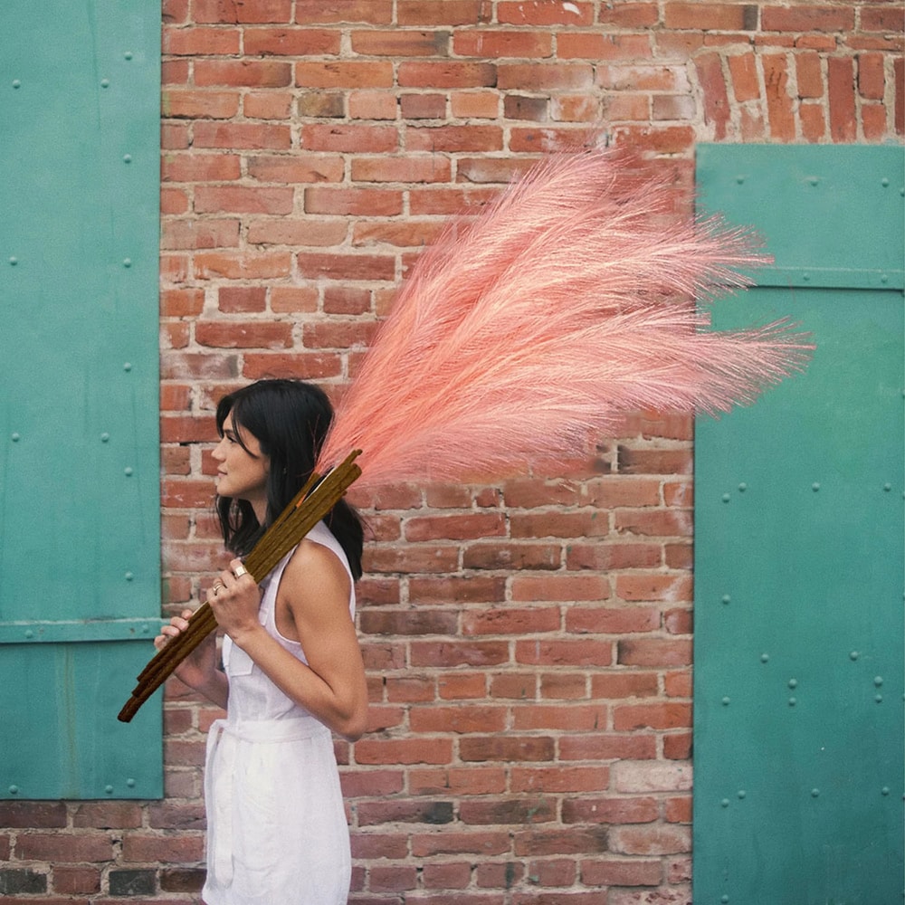 Artificial Pampas Grass Tall Fluffy Stems For Elegant Boho Home Decor 14