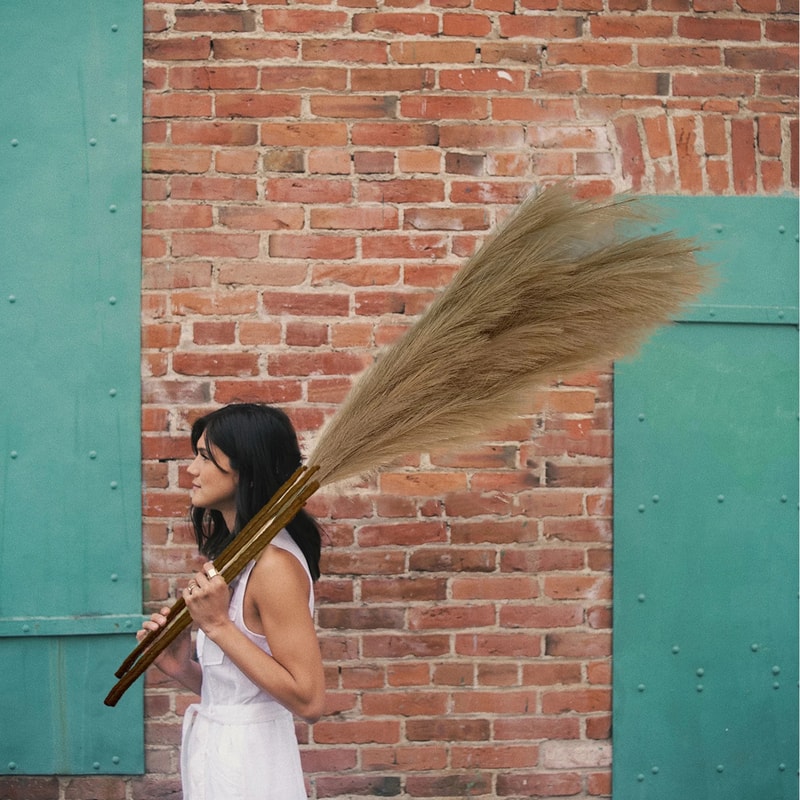 Artificial Pampas Grass Tall Fluffy Stems For Elegant Boho Home Decor 7