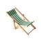 Mini Beach Chair Dollhouse Furniture Wooden Recliner Model For Outdoor Scene Decor 3