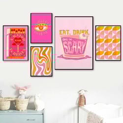 retro cocktail wall art canvas drink poster for kitchen and bar decor