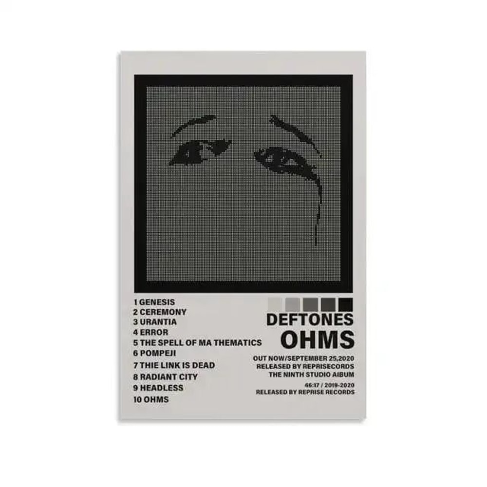 Deftones Album Poster Around The Fur Rock Band Wall Art For Aesthetic Room Decor 0