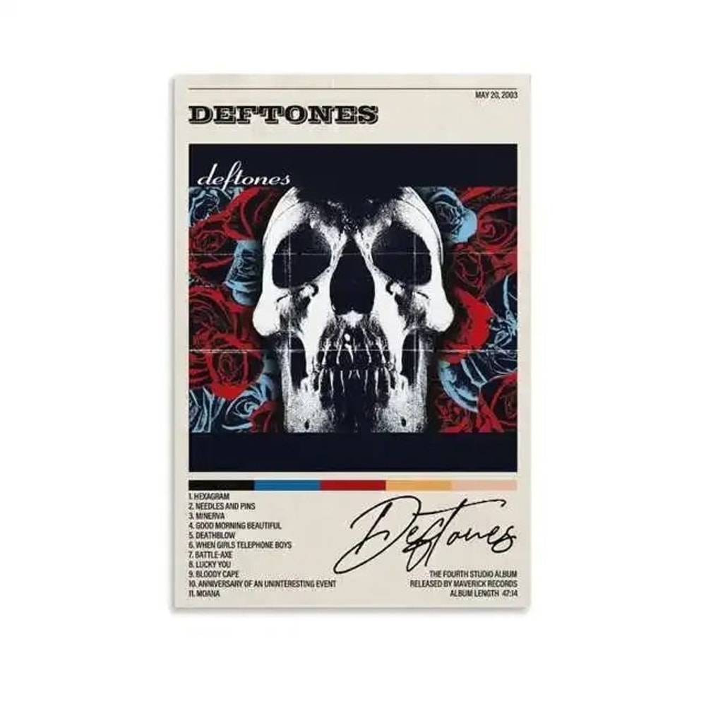 Deftones Album Poster Around The Fur Rock Band Wall Art For Aesthetic Room Decor 8