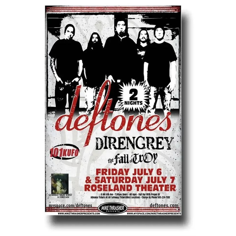 Deftones Album Poster Around The Fur Rock Band Wall Art For Aesthetic Room Decor 15