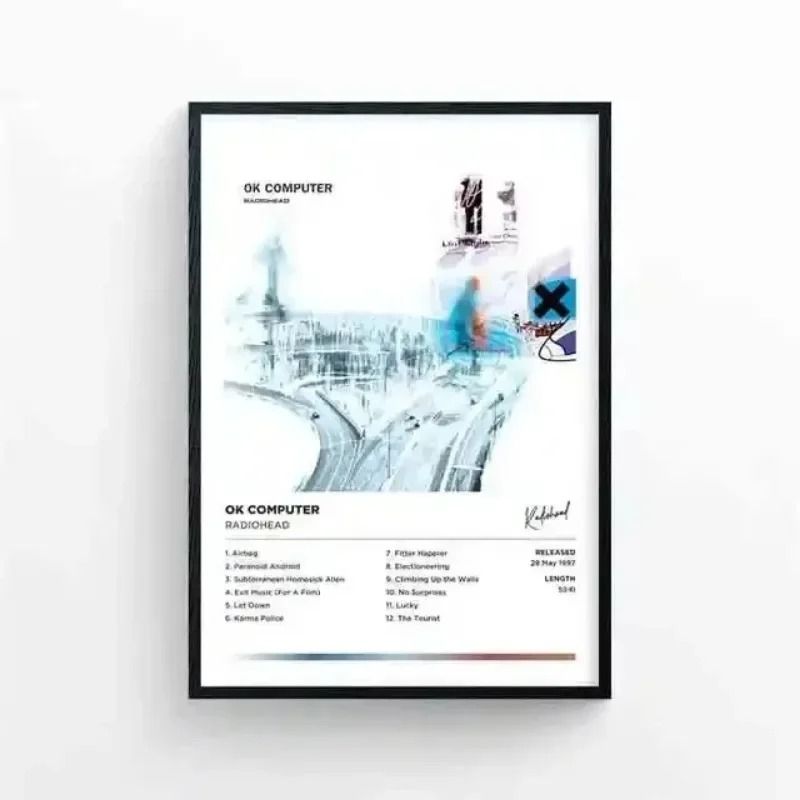 Radiohead The Bends Poster Album Cover Wall Art Canvas For Rock Music Decor 11