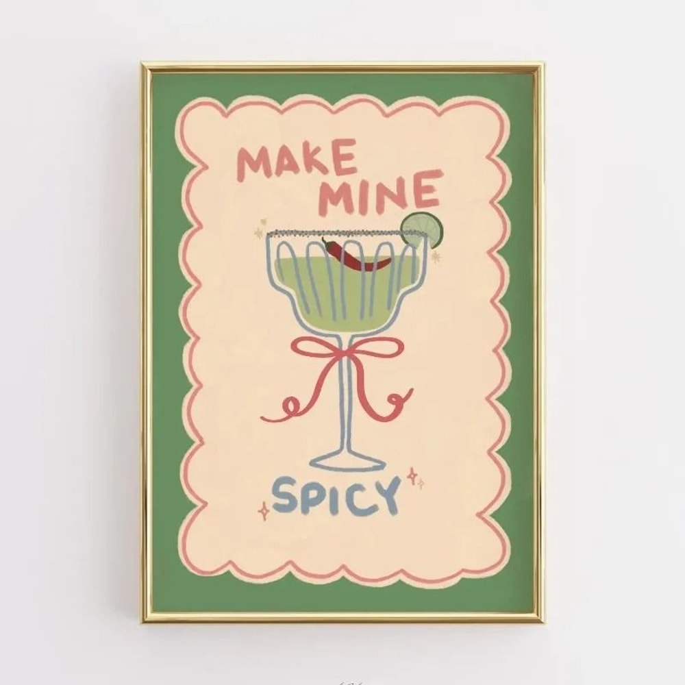 Funny Kitchen Wall Art Coffee Lover Poster Retro Food Canvas Print For Modern Kitchen Decor 3