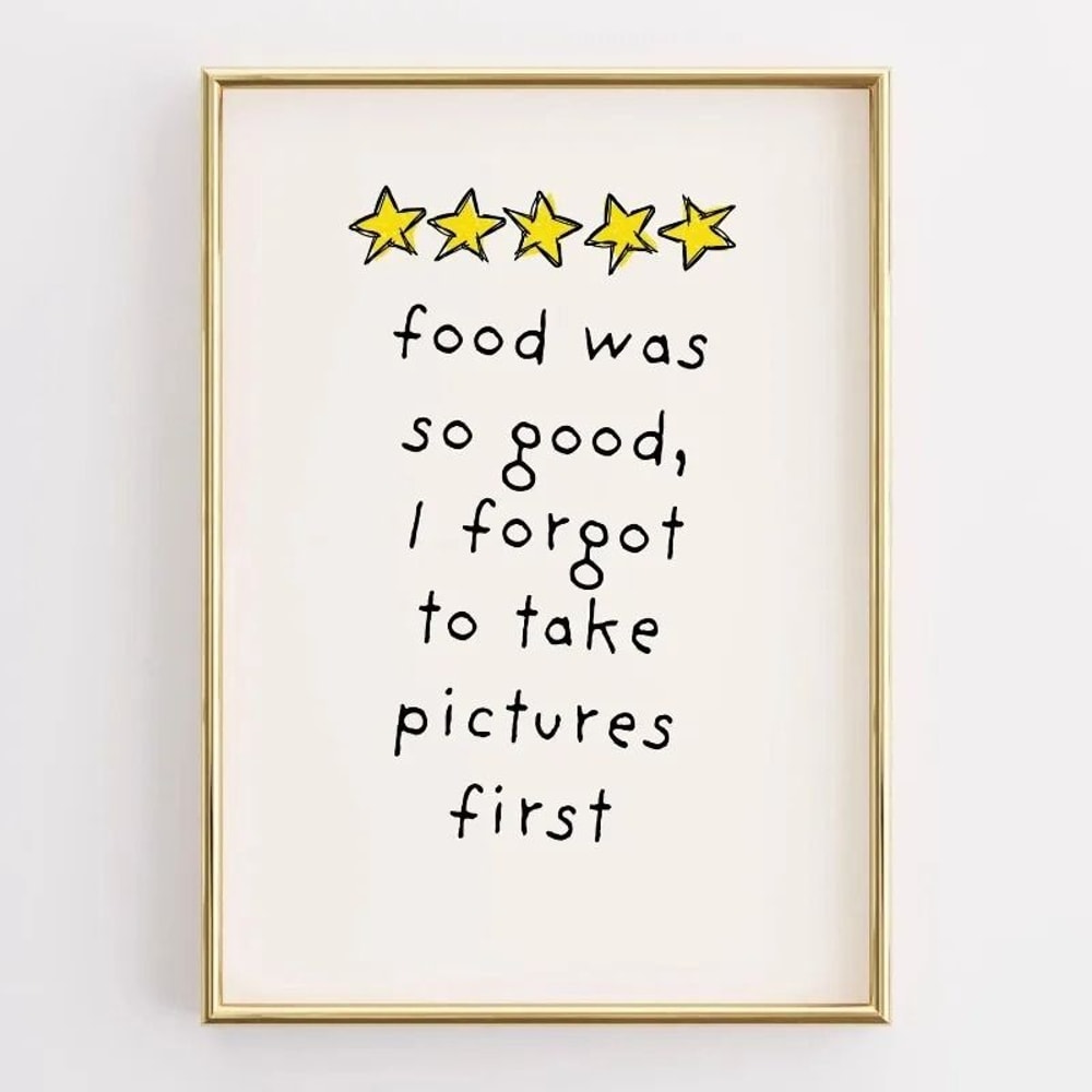 Funny Kitchen Wall Art Coffee Lover Poster Retro Food Canvas Print For Modern Kitchen Decor 16