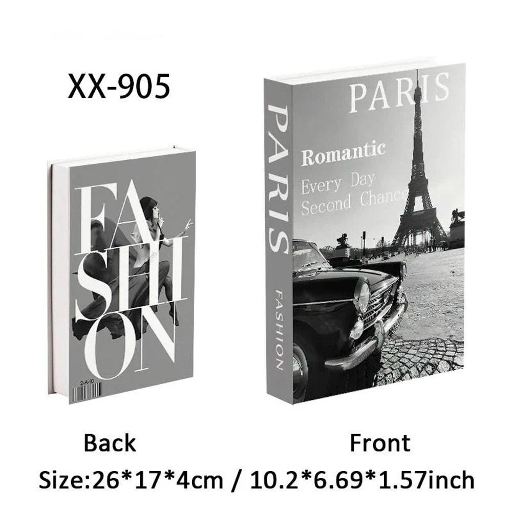 Decorative Fake Books Coffee Table Decor Set Faux Book Box For Stylish Home Staging 4