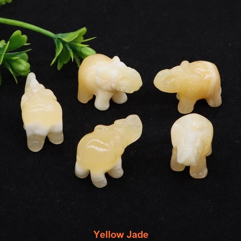 Crystal Elephant Figurine Mini Amethyst Stone Animal Decor For Healing And Home Display 1