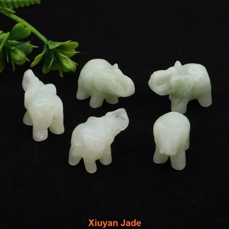 Crystal Elephant Figurine Mini Amethyst Stone Animal Decor For Healing And Home Display 3