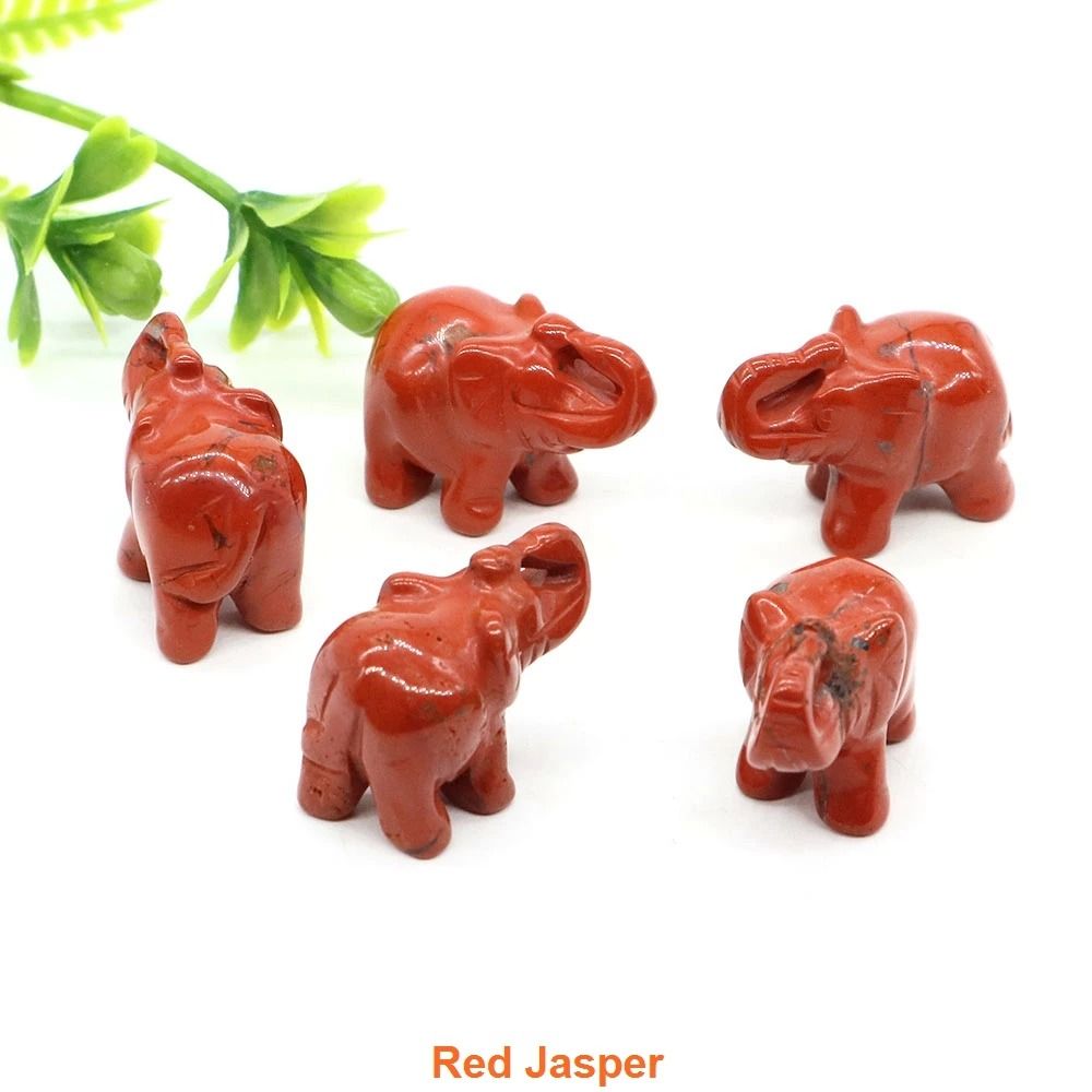 Crystal Elephant Figurine Mini Amethyst Stone Animal Decor For Healing And Home Display 9