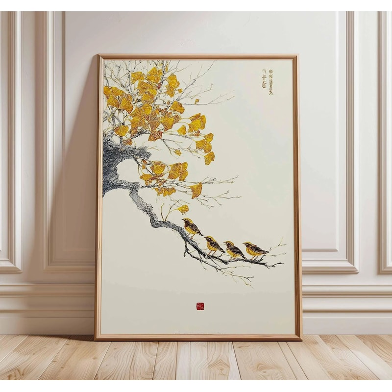 Japanese Pine Tree Wall Art Zen Nature Poster Minimalist Oriental Canvas Decor 9