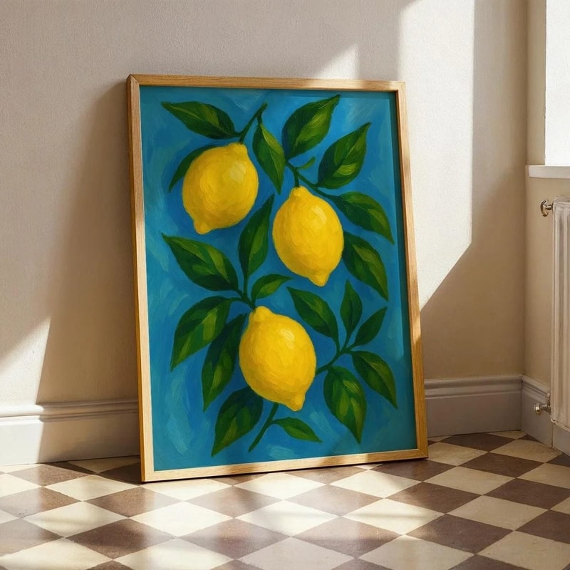 Italian Lemon Tree Wall Art Cottagecore Landscape Canvas Print For Spring Home Decor 7