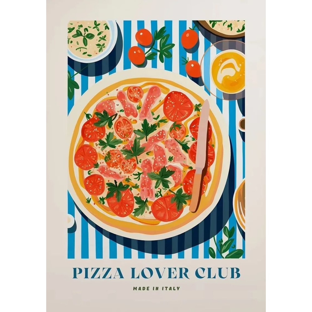 Italian Food Wall Art Aperol Spritz Cocktail Kitchen Poster Pizza Wine Canvas Decor 19