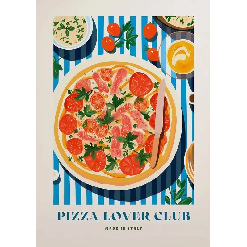 Italian Food Wall Art Aperol Spritz Cocktail Kitchen Poster Pizza Wine Canvas Decor 19