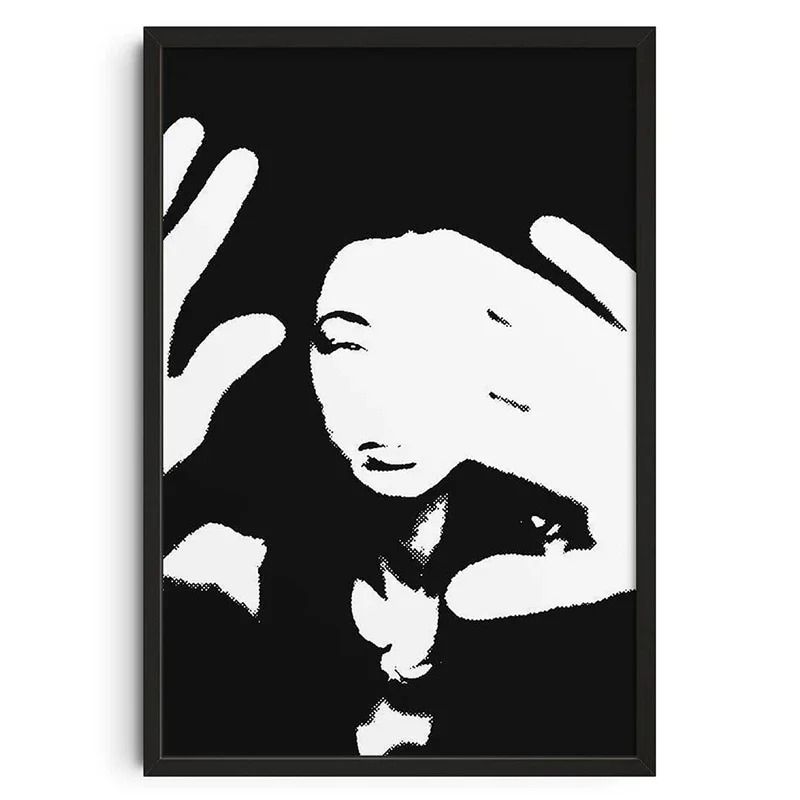 Bauhaus Geometric Wall Art Japanese Snake Poster Mid Century Modern Canvas Decor 13