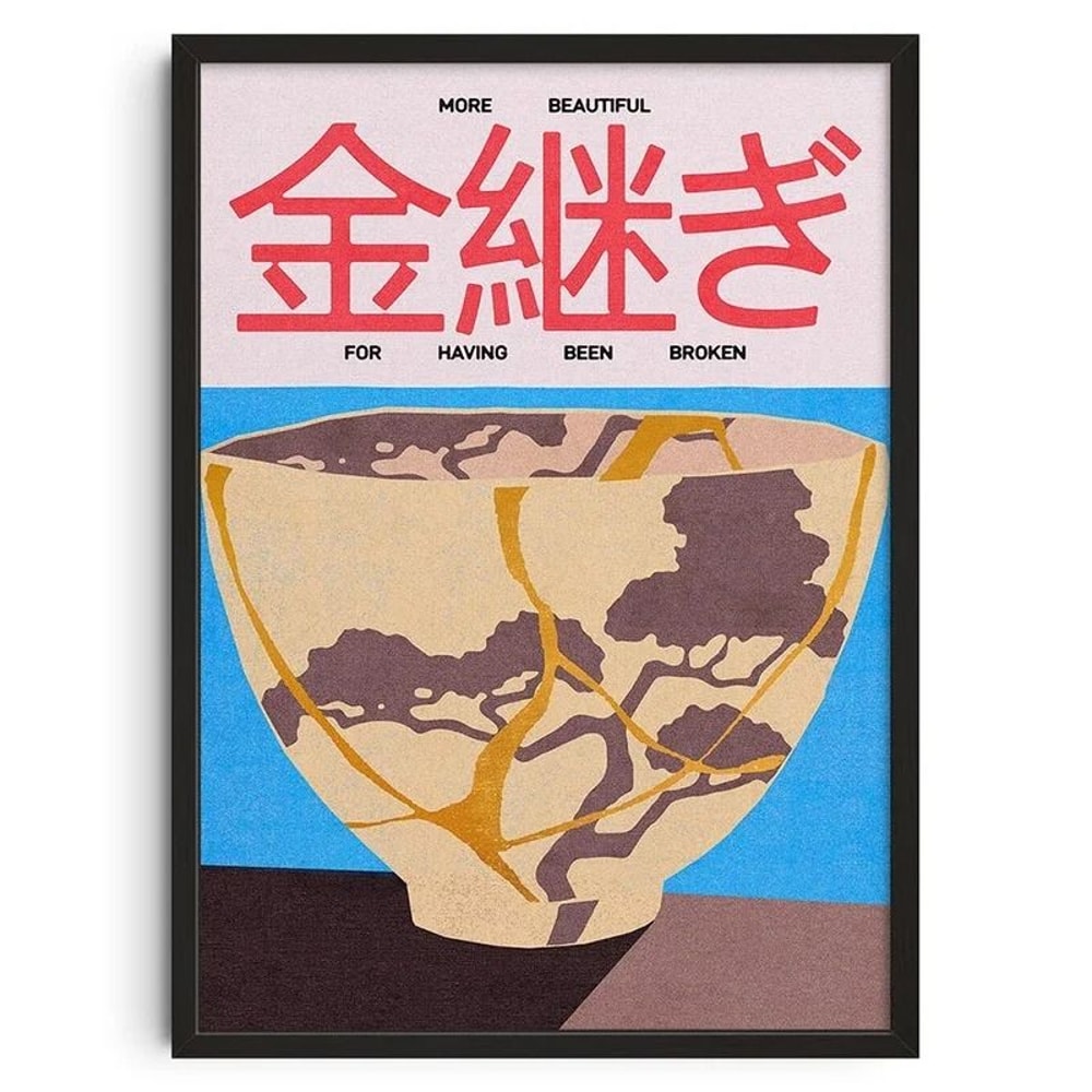 Bauhaus Geometric Wall Art Japanese Snake Poster Mid Century Modern Canvas Decor 1