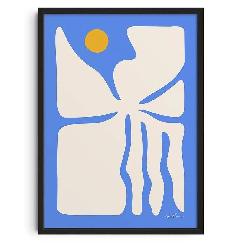 Bauhaus Geometric Wall Art Japanese Snake Poster Mid Century Modern Canvas Decor 2