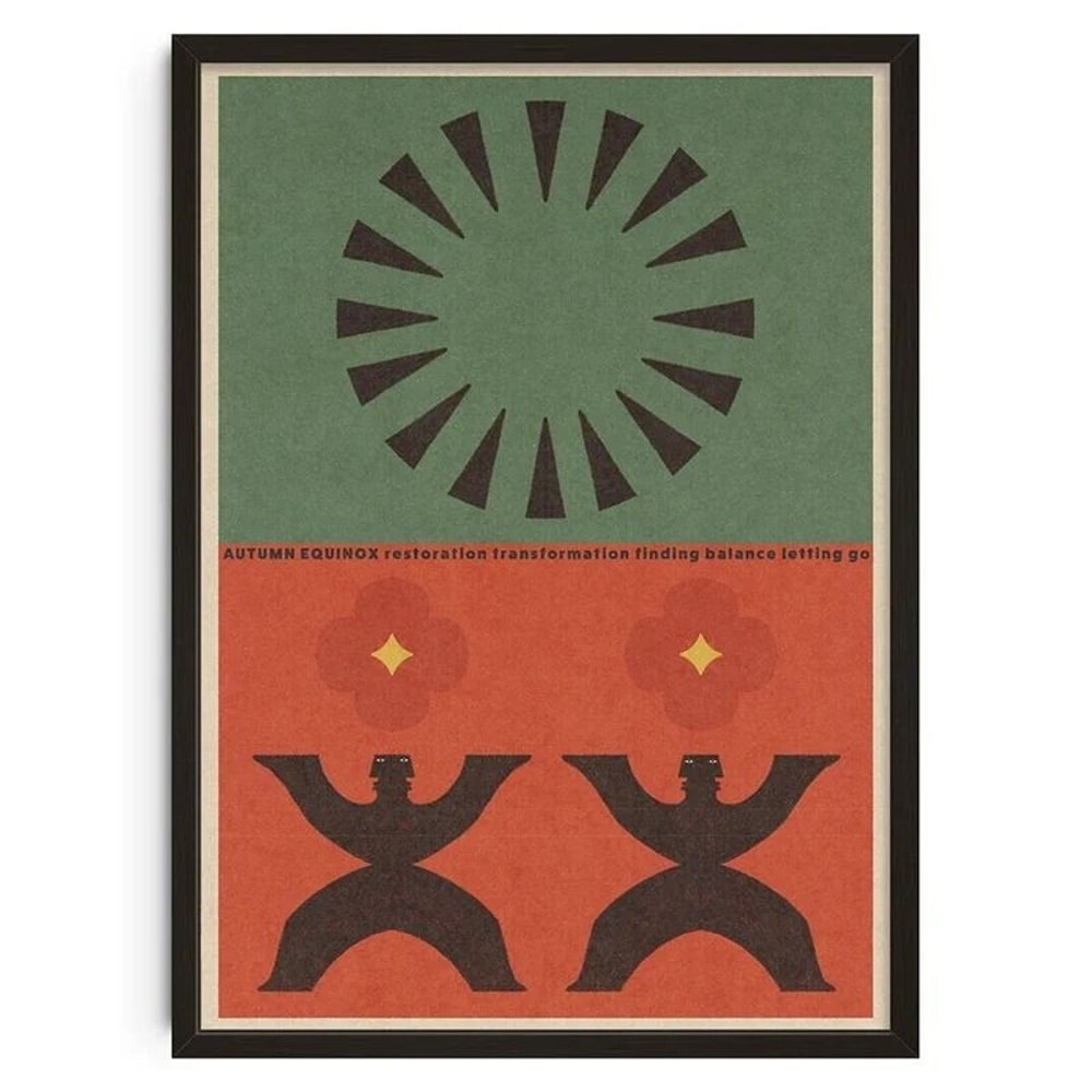 Bauhaus Geometric Wall Art Japanese Snake Poster Mid Century Modern Canvas Decor 6