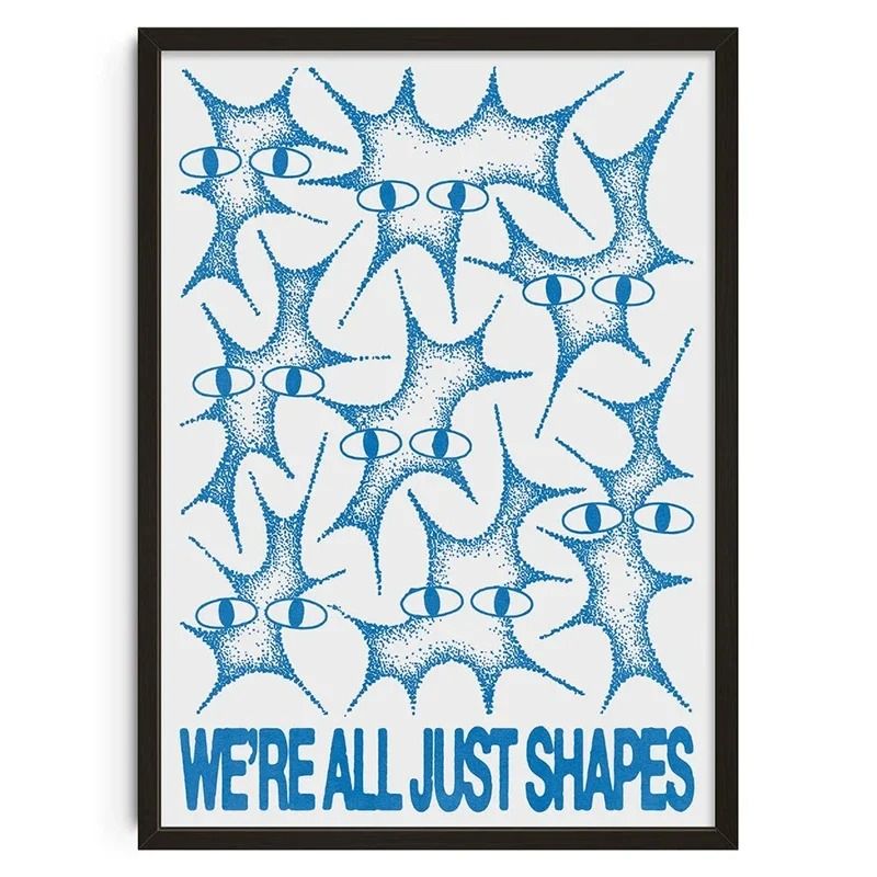 Bauhaus Geometric Wall Art Japanese Snake Poster Mid Century Modern Canvas Decor 29