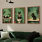 Funny Black Cat Bathroom Wall Art Set Vintage Animal Canvas Prints Decor 6