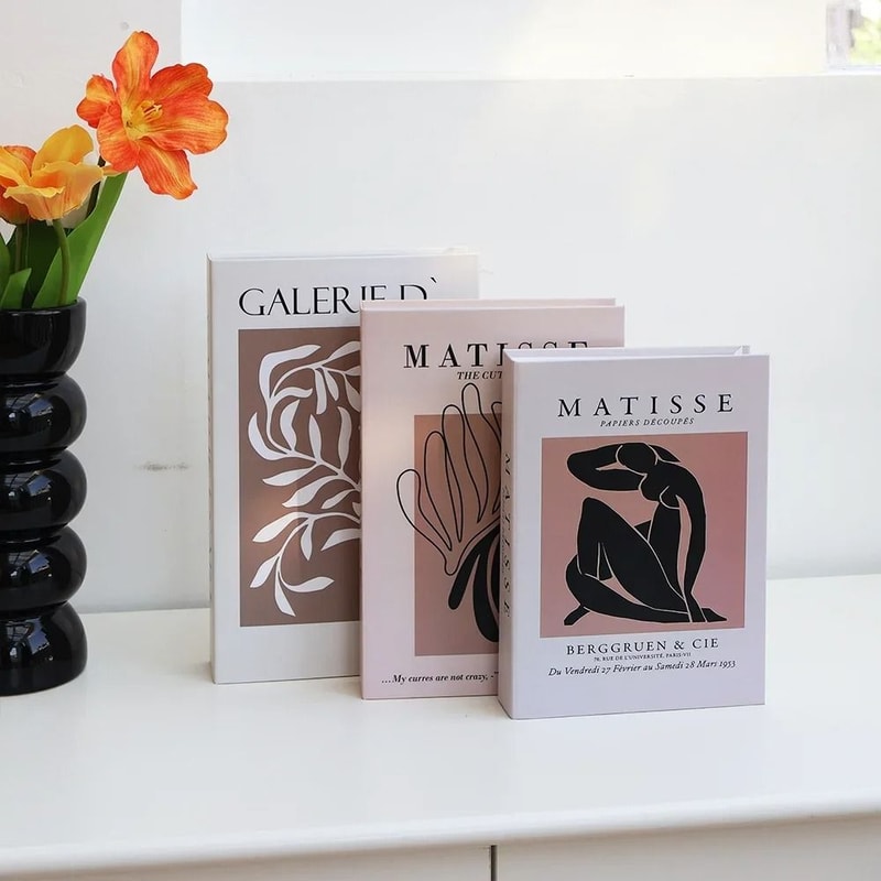 Decorative Fake Books Set Coffee Table Display Bookshelf Styling Decor 1