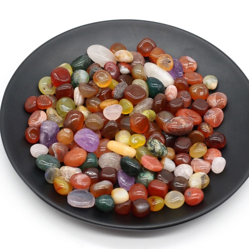 Natural Colorful Pebble Stones Fish Tank Gravel Reiki Crystal Decor 9