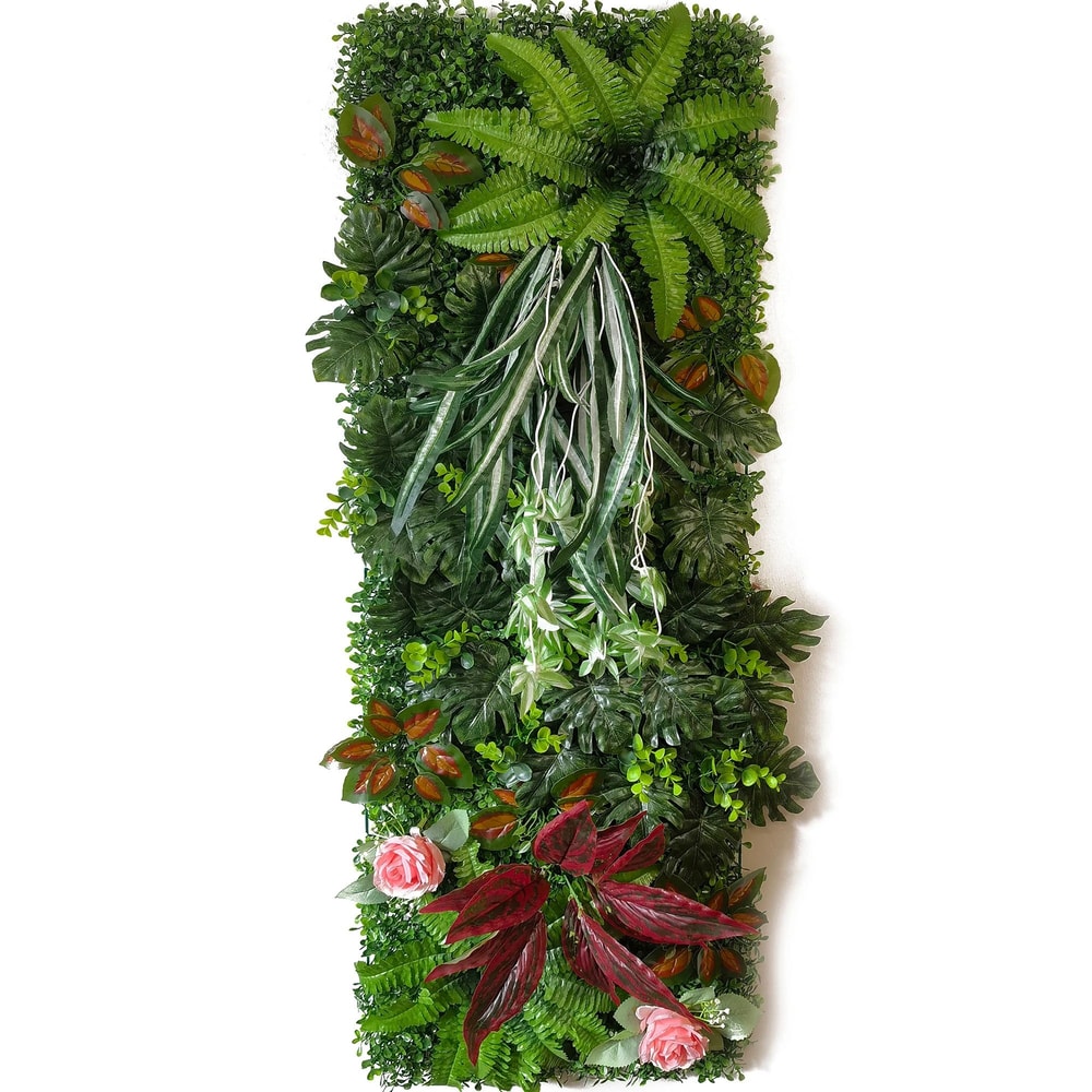 Artificial Boxwood Hedge Wall Panel Green Plant Backdrop Garden Decor 5