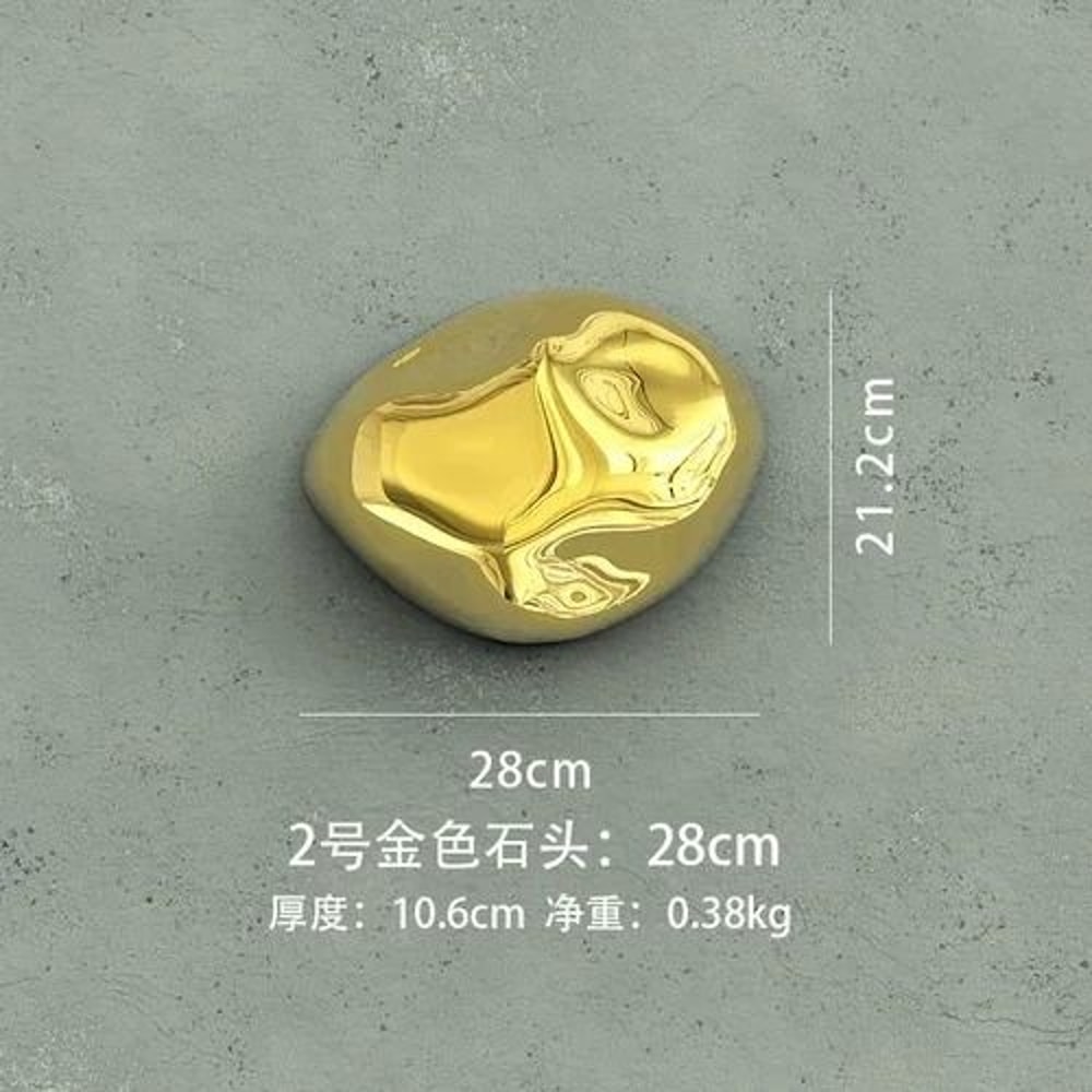 3D Gold Stone Wall Decor Modern Luxury Hanging Ornament Accent 12