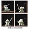 White Ceramic Samurai Figurine Geometric Oriental Warrior Decor 20