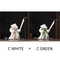 White Ceramic Samurai Figurine Geometric Oriental Warrior Decor 14