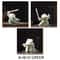 White Ceramic Samurai Figurine Geometric Oriental Warrior Decor 17