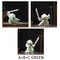 White Ceramic Samurai Figurine Geometric Oriental Warrior Decor 16
