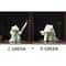 White Ceramic Samurai Figurine Geometric Oriental Warrior Decor 9
