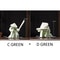 White Ceramic Samurai Figurine Geometric Oriental Warrior Decor 9