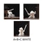 White Ceramic Samurai Figurine Geometric Oriental Warrior Decor 18