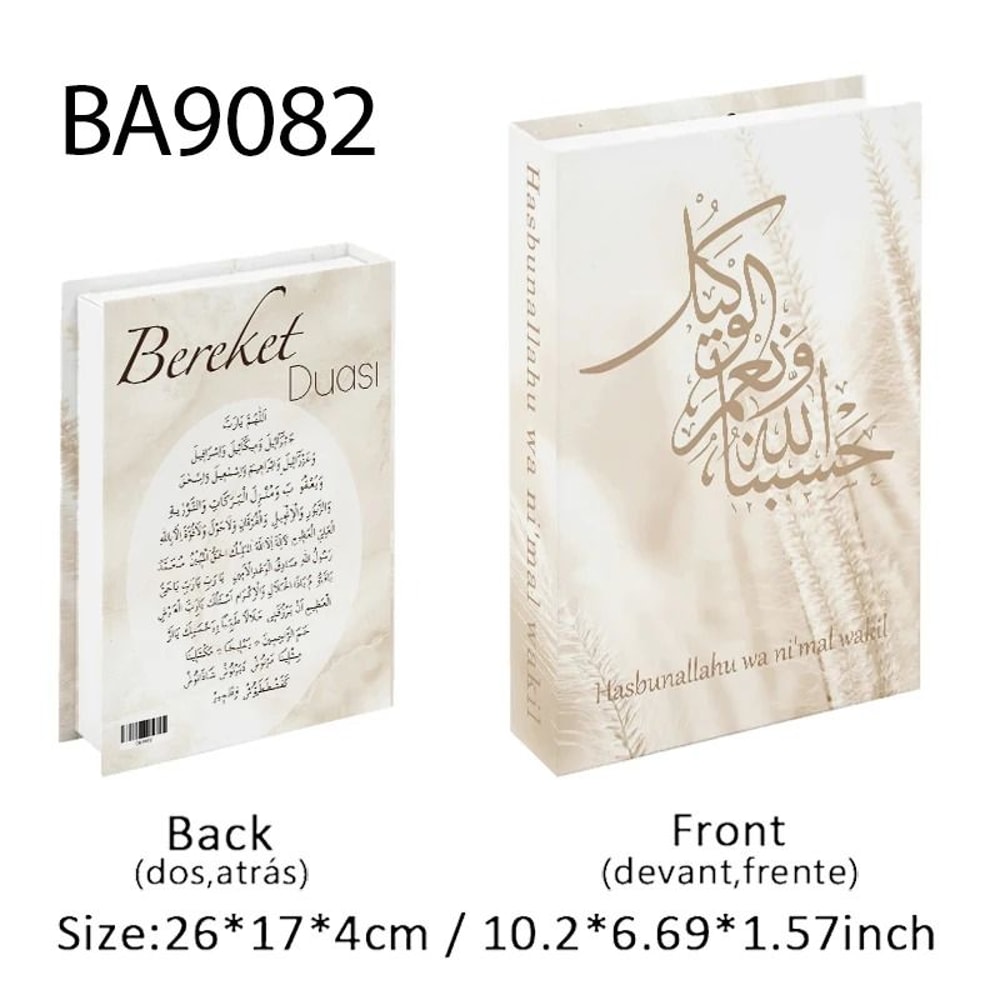 Islamic Decorative Book Storage Box Luxury Coffee Table Fake Book Decor 1