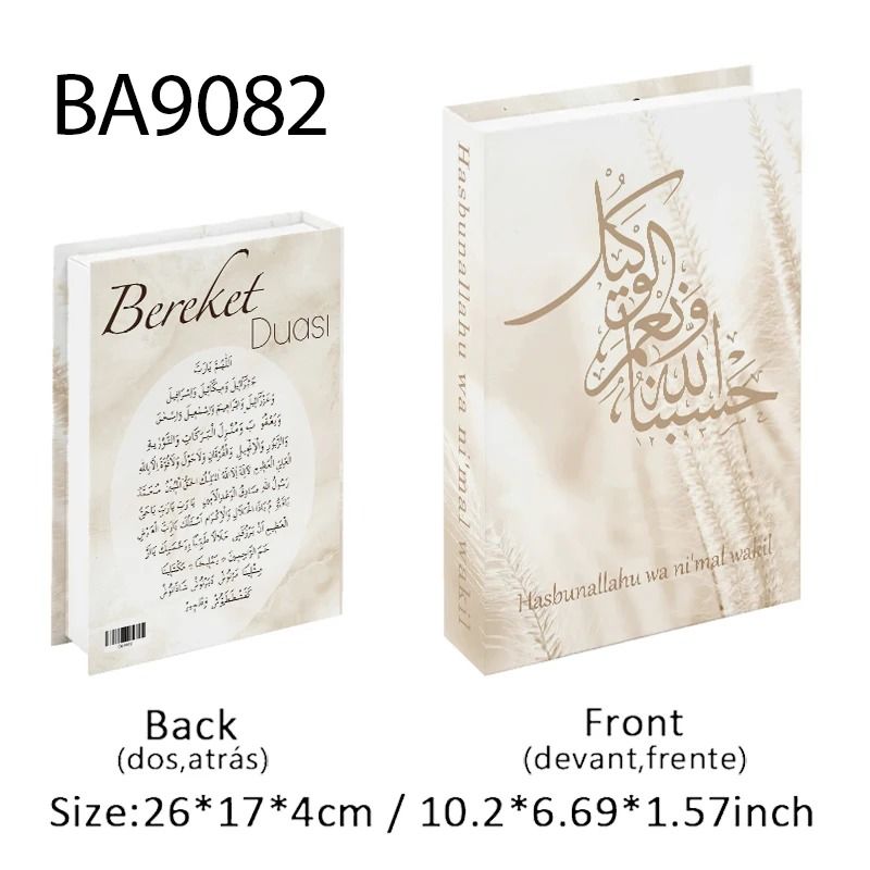 Islamic Decorative Book Storage Box Luxury Coffee Table Fake Book Decor 1
