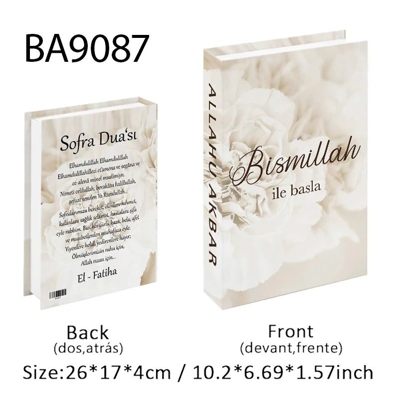 Islamic Decorative Book Storage Box Luxury Coffee Table Fake Book Decor 4