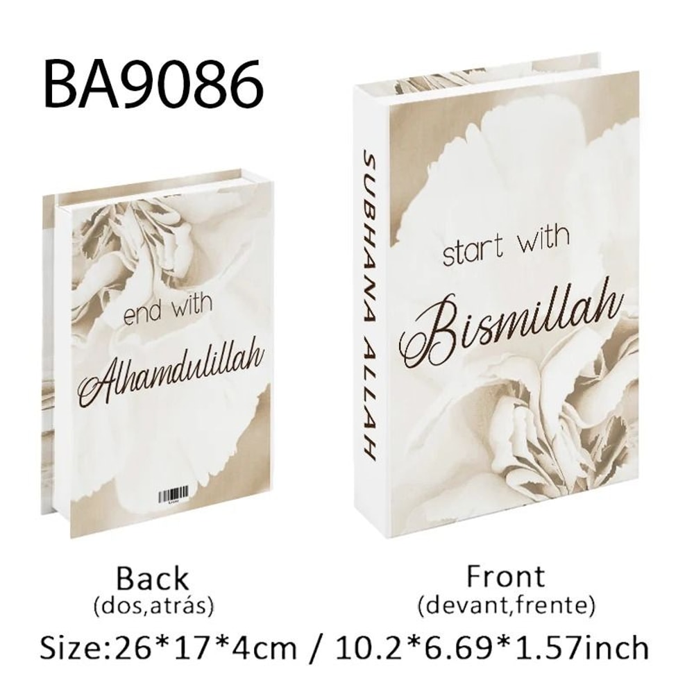 Islamic Decorative Book Storage Box Luxury Coffee Table Fake Book Decor 7