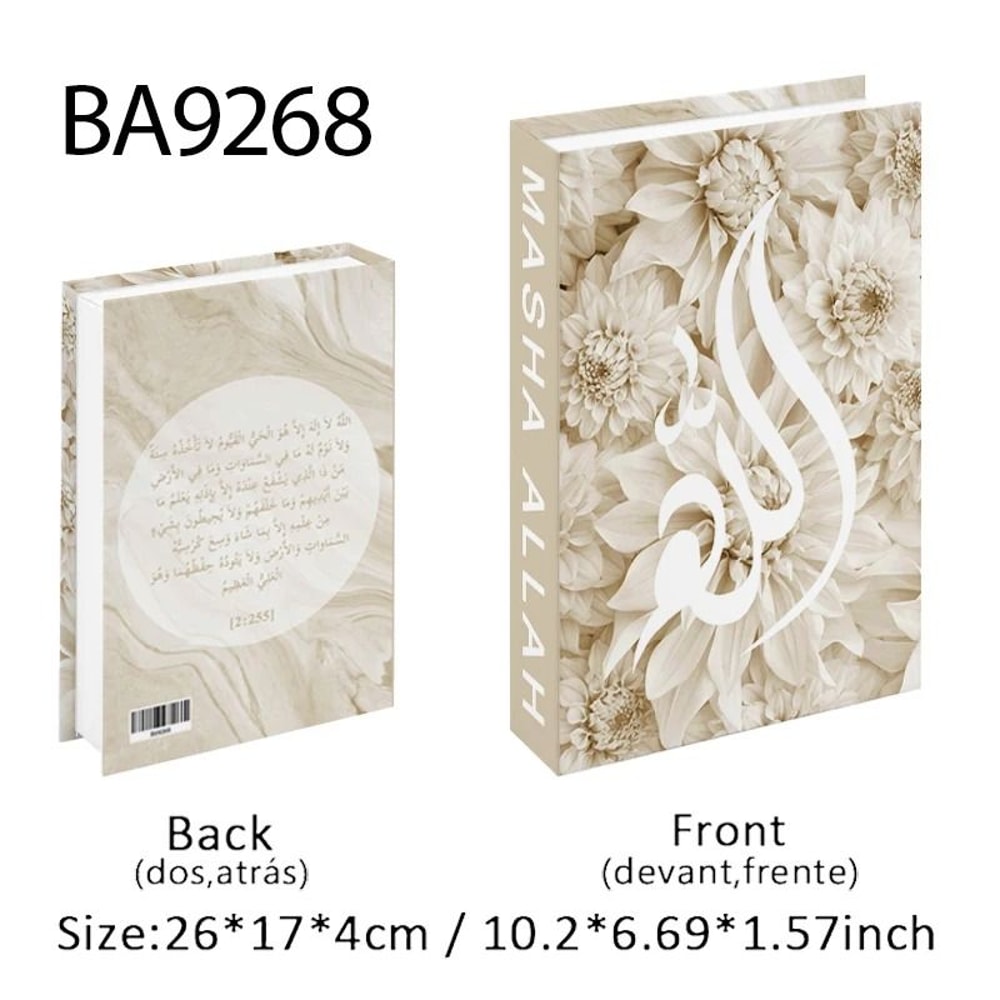 Islamic Decorative Book Storage Box Luxury Coffee Table Fake Book Decor 8