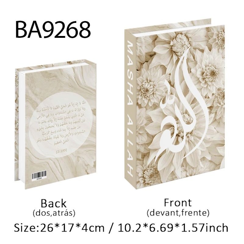 Islamic Decorative Book Storage Box Luxury Coffee Table Fake Book Decor 8