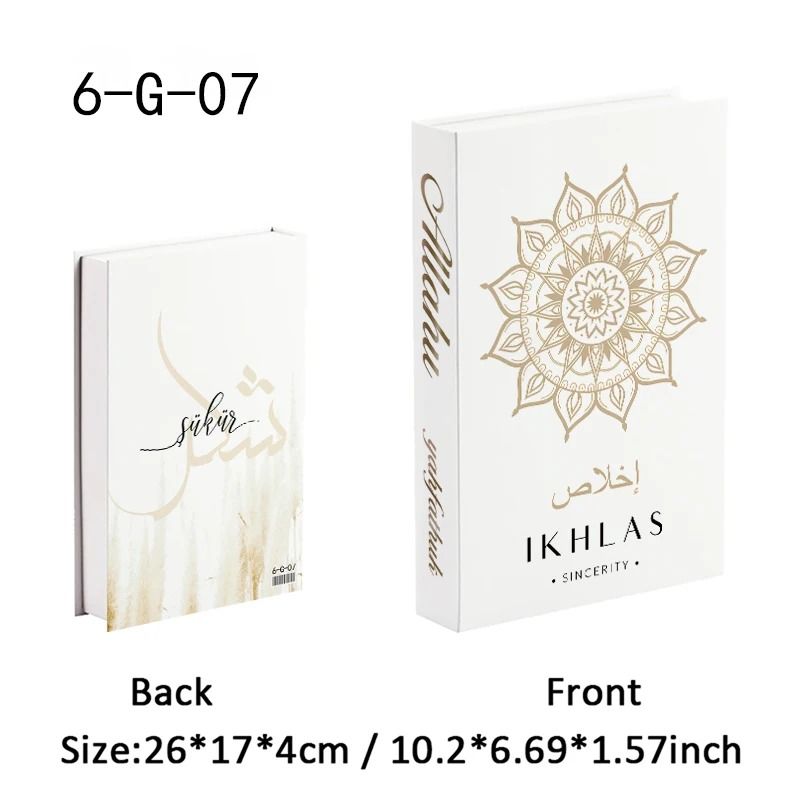 Islamic Decorative Book Storage Box Luxury Coffee Table Fake Book Decor 24