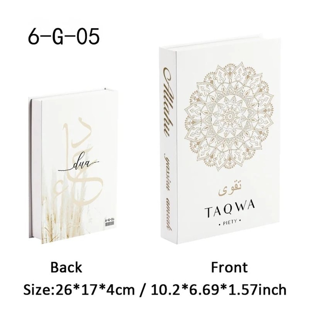 Islamic Decorative Book Storage Box Luxury Coffee Table Fake Book Decor 25