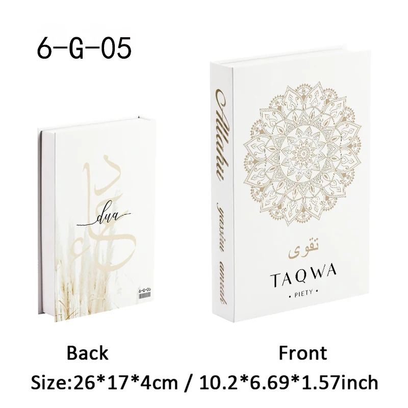 Islamic Decorative Book Storage Box Luxury Coffee Table Fake Book Decor 25