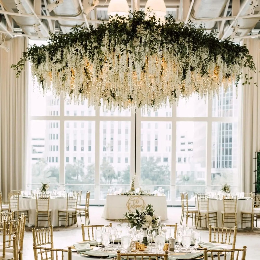 Artificial Violet Vine Flowers Hanging Plant Wedding Decor Arrangement 7