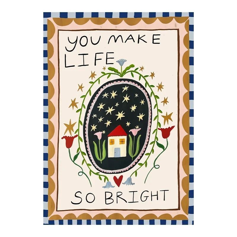 Nordic Kids Wall Art Poster Minimalist Nursery Decor Childrens Room Prints 4