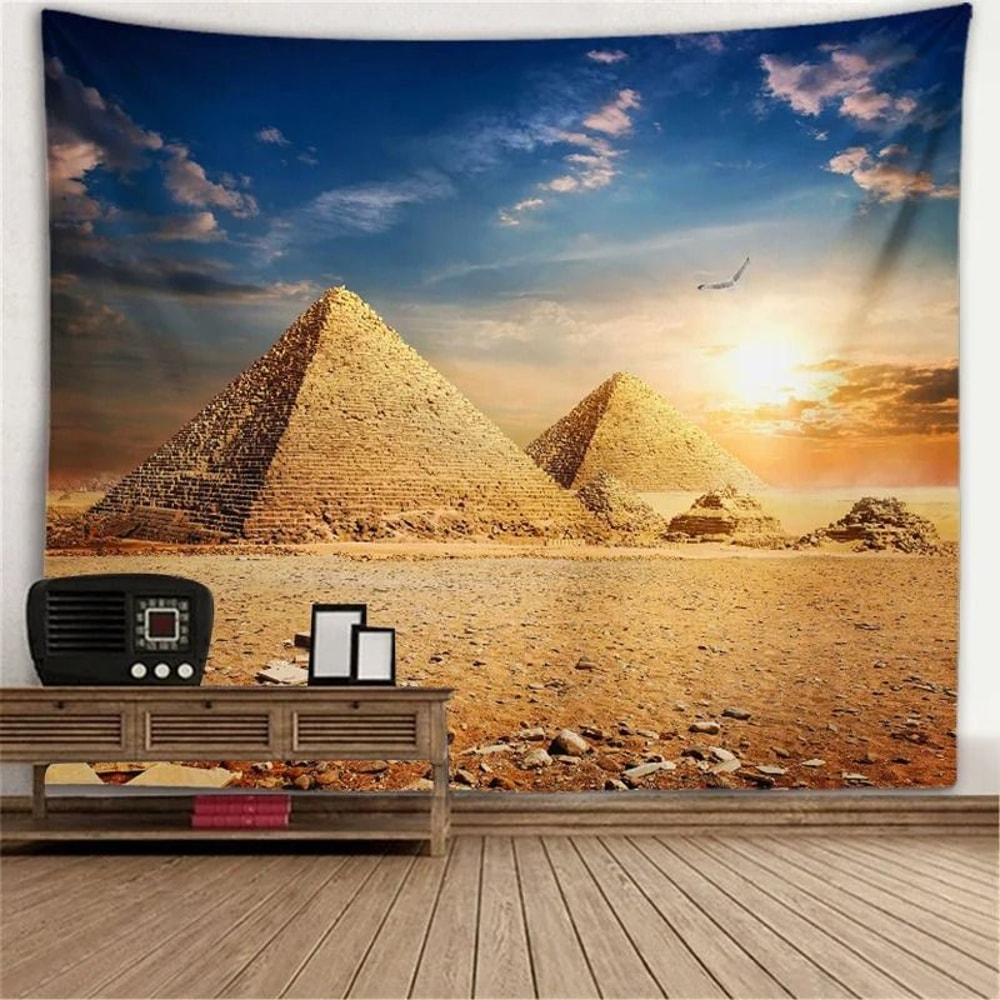 Window Scenery Wall Tapestry Nature View Mural Background Decor 23
