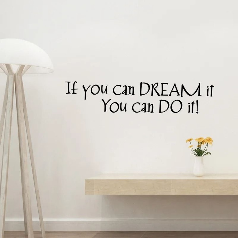 Inspirational Quote Wall Sticker Dream It Do It Motivational Decor 4